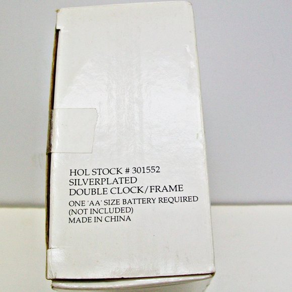 International Silverplate Clock Photo Frame Boxed - Picture 8 of 9